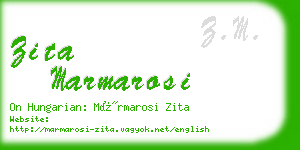 zita marmarosi business card